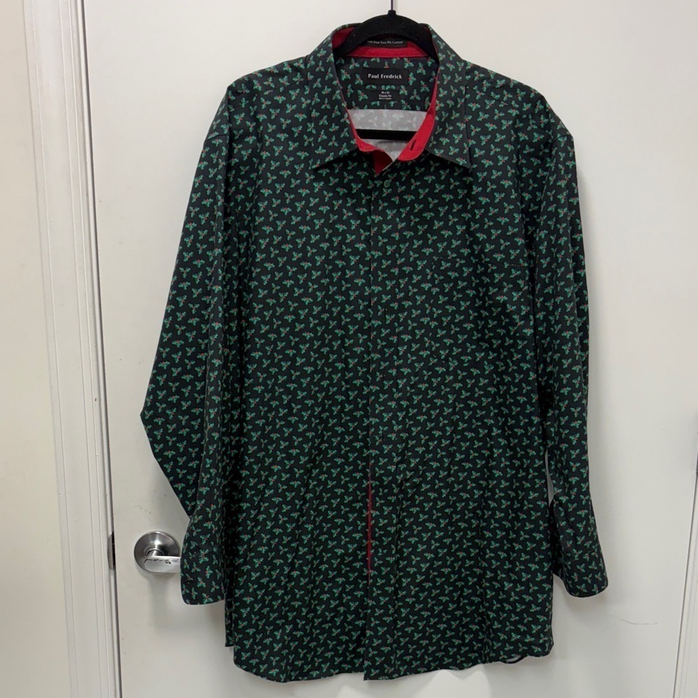 COMFORT STRETCH NON-IRON NOVELTY DRESS SHIRT CONTRAST TRIM